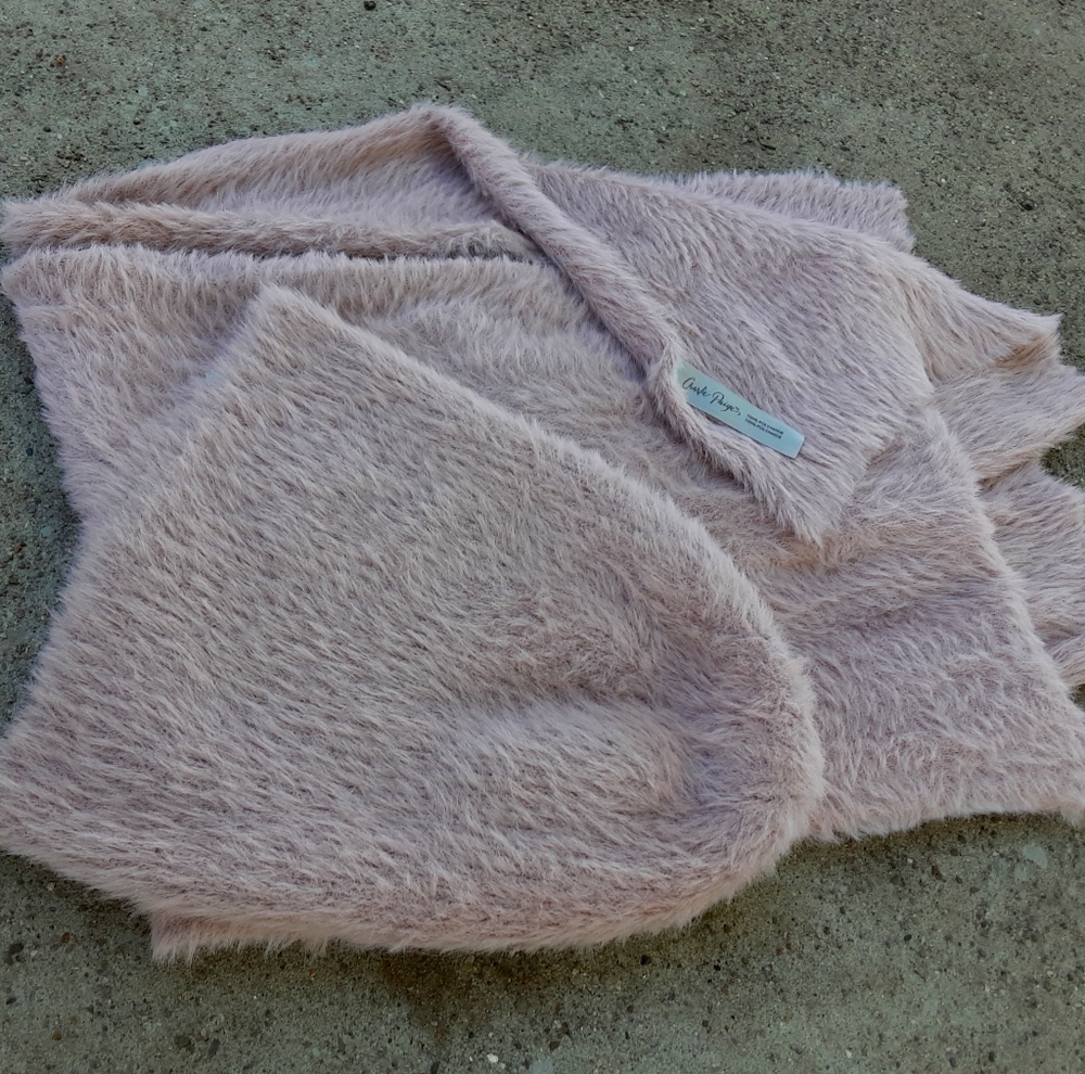 NWOT Charlie Paige Blush Pink SOFT Scarf & Hat - Picture 1 of 8